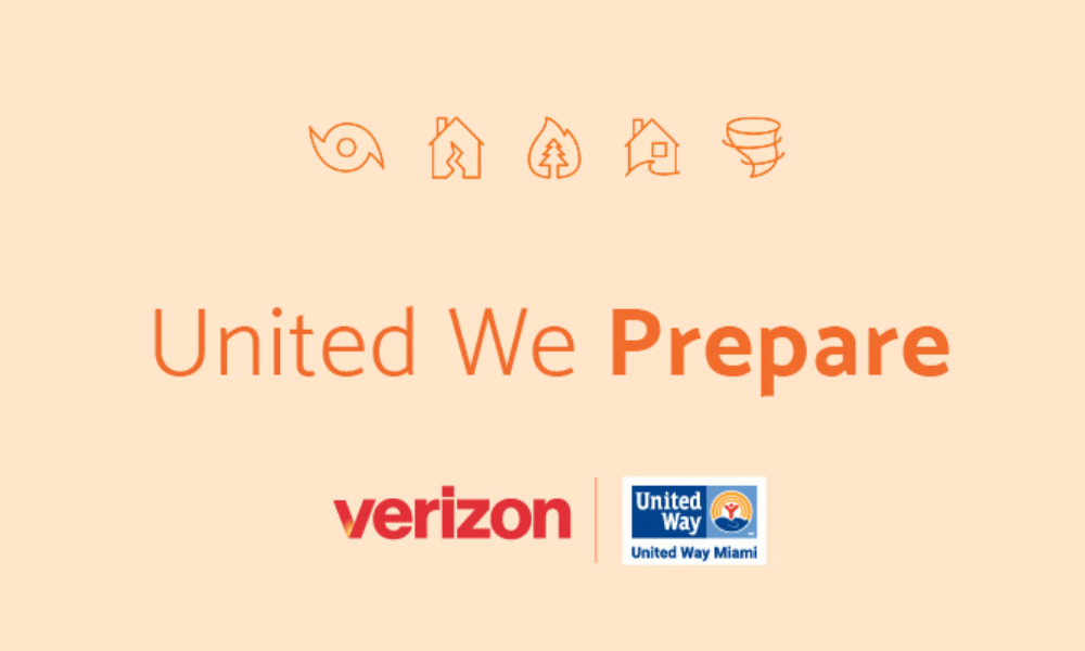 Verizon United We prepare and United Way logo