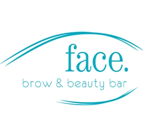 Logo that reads face